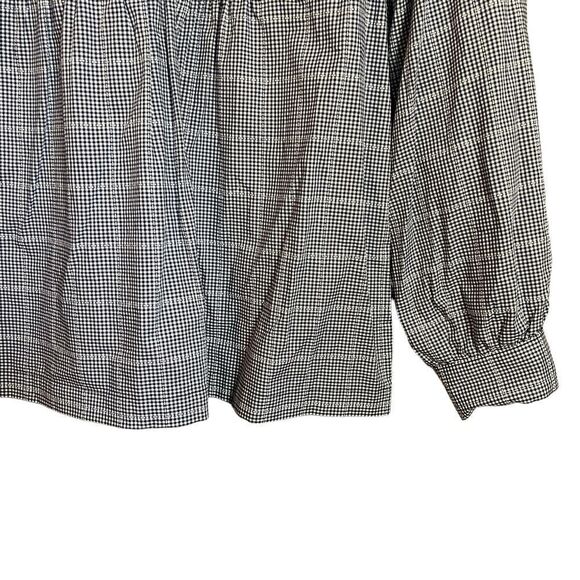 Brooks brothers gingham 1/4 button blouse - Picture 7 of 9